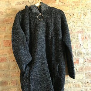 Cozy Wool-Blend Long Cardigan